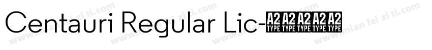 Centauri Regular Lic字体转换